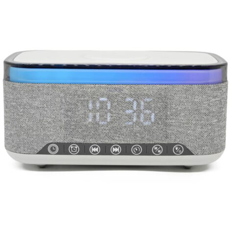 Denver Radio despertador FM con Bluetooth y carga inalámbrica