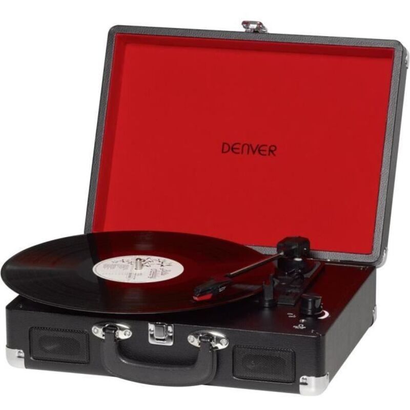 Denver semi-automatic record player - Black - USB scanning - 33/45/78 rpm