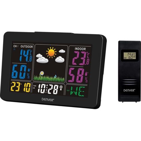 DENVER Wetterstation WS-540, schwarz, mit Farbdisplay