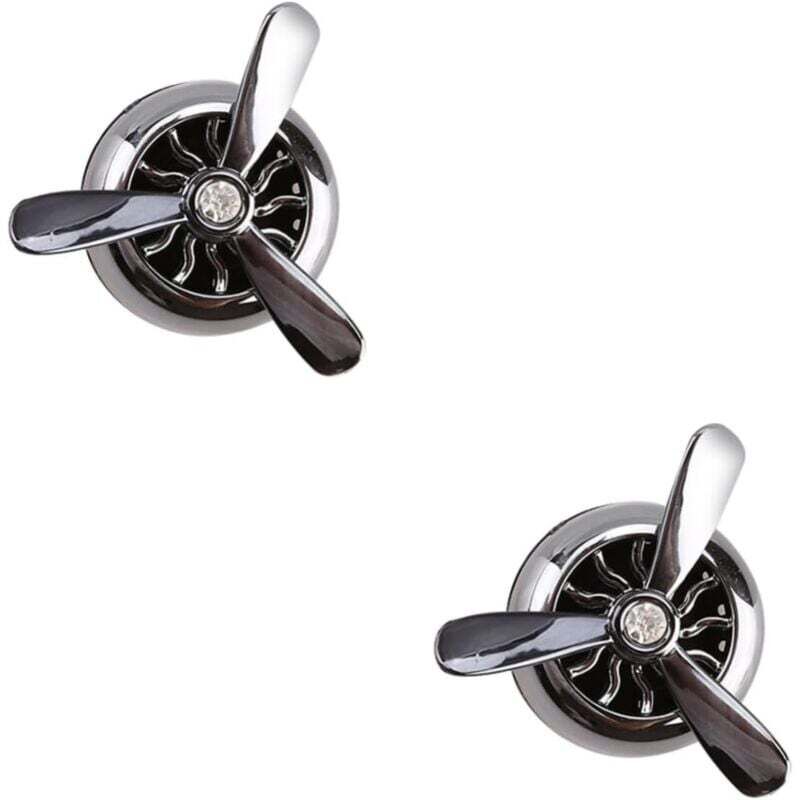Image of Deodorante per auto con luce led a forma di elica, clip per profumo, decorazione per auto, aromaterapia, accessori per interni (nome colore: nero)