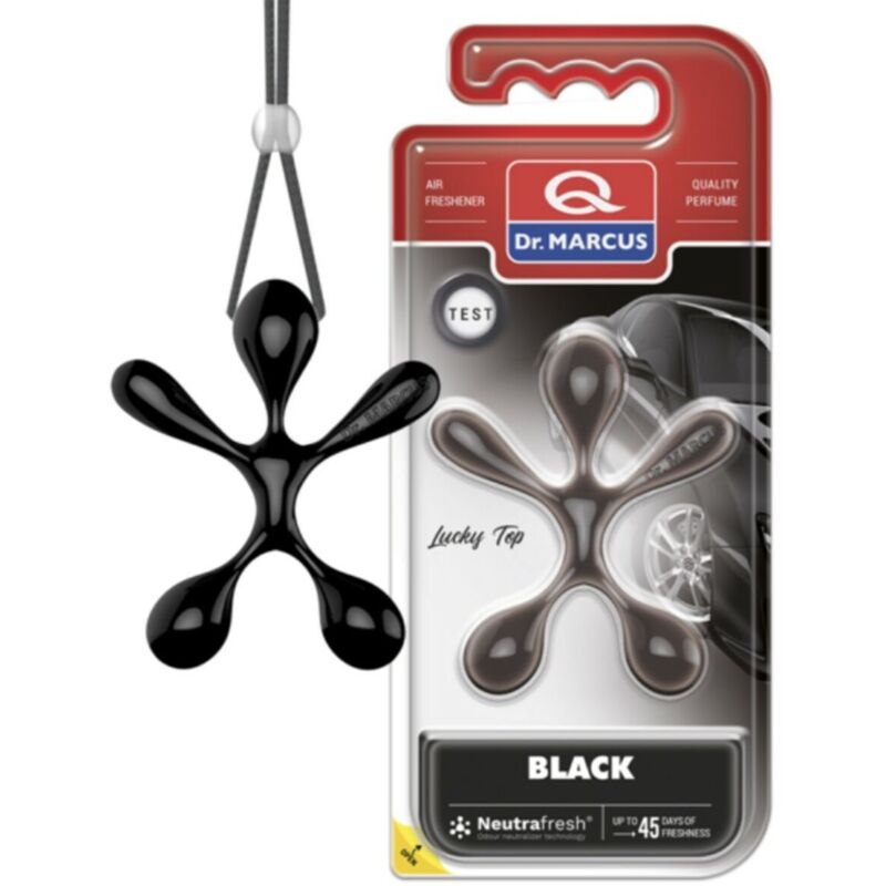 Deodorante per la Macchina Dr Marcus Lucky Top black Plastica Ciondolo (12 Unità)