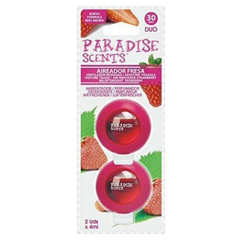 Deodorante per la Macchina Paradise Scents Fragola Duo (2 uds)