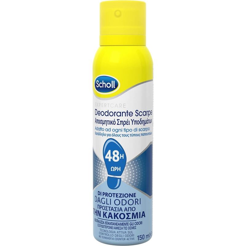 scholl - deodorante spray per scarpe neutralizza odori fresh step 150ml