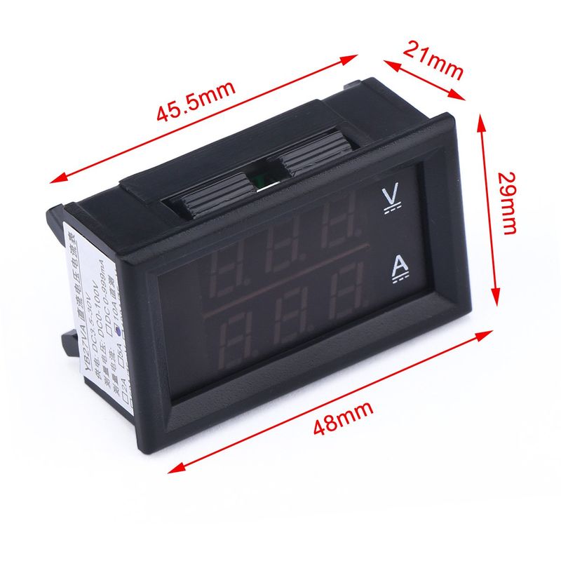 Voltmetro Amperometro 12V DC 6,5-100V 20A, Misuratore Di Tensione Wattmetro Tester Tensione - Foto 6