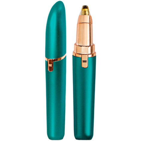 AIPERQ Depiladora de alambre, cejas y vello para mujeres: Depiladora de cejas para mujeres Vinmall Afeitadora eléctrica para mujeres - Recortador de cejas con luz LED incorporada para depilación facial vert