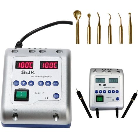 Depiladora dental eléctrica Calentamiento profesional Doble lápiz modelador + 6 puntas 20W