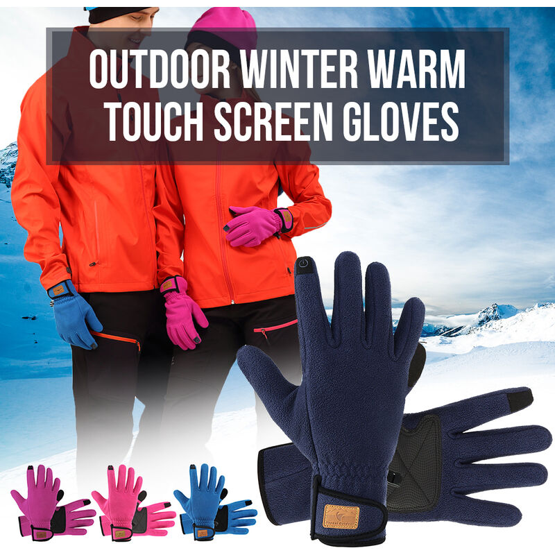 

Deportes al aire libre Invierno Calido Guantes de lana termica Guantes de pantalla tactil para hombres y mujeres,Morado, S