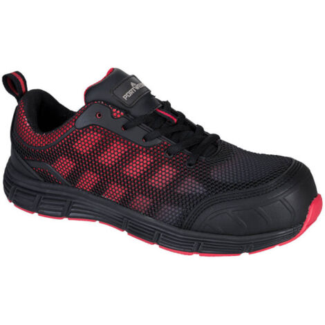 Deportivo de protección clásico bajo Compositelite Ogwen S1P FT35 45 Negro/Rojo