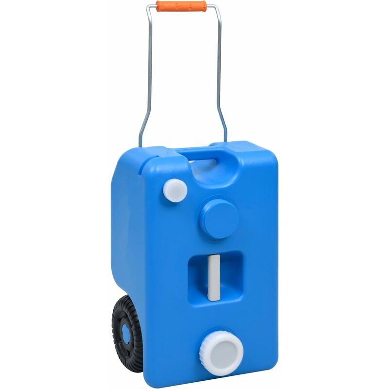 

Deposito de agua con ruedas para camping azul 25 L