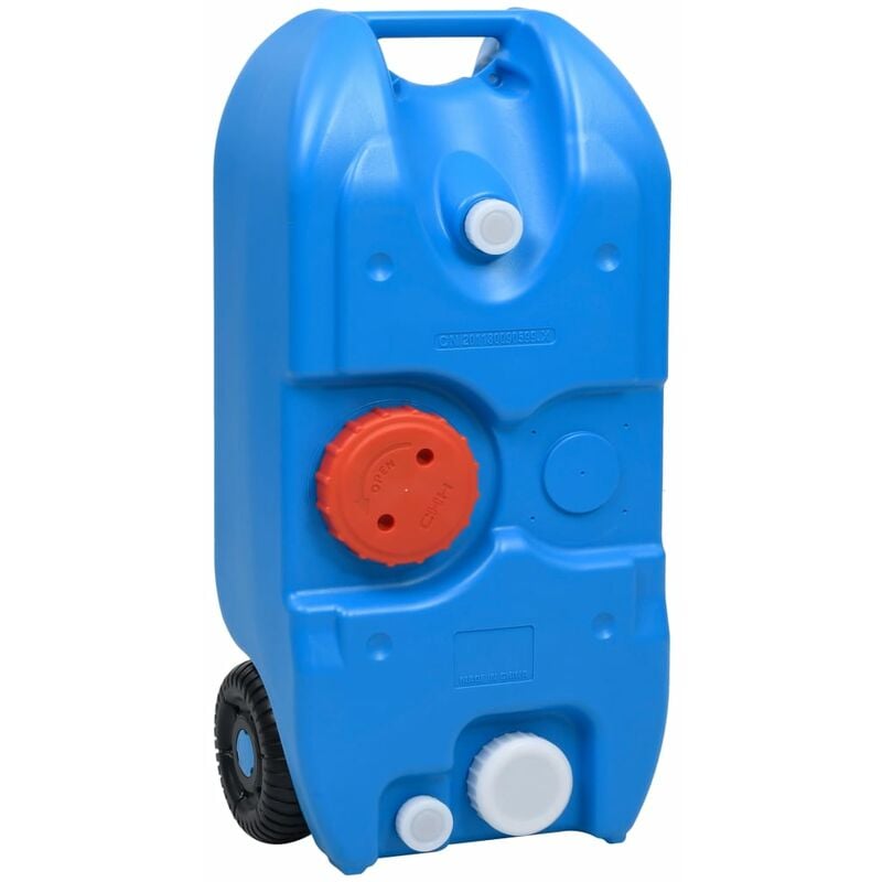 

Deposito de agua con ruedas para camping azul 40 L