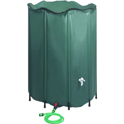 Depósito de agua rectangular verde de 520L