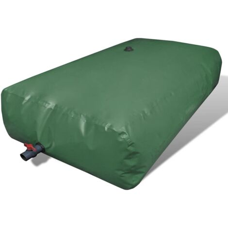 Depósito de agua de lluvia plegable PVC 3000 L vidaXL - Verde