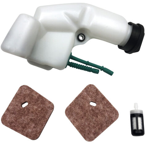 Depósito de combustible de repuesto con filtro de aire, apto para cortacéspedes y desbrozadoras de los modelos FS38, FS45, FS46, FS55, FC55, KM55 y MM55, plástico multicolor, juego completo de 20,5 x 