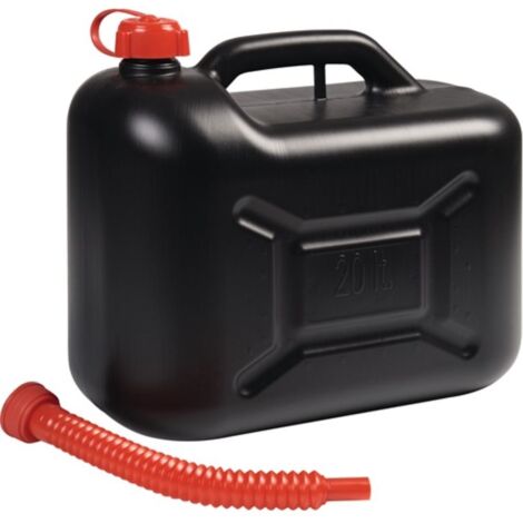 Depósito de combustible de transporte 20 l negro HD-PE L405xB210xH350mm