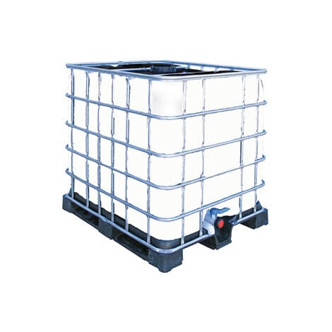 DEPOSITO PARA AGUA POTABLE IBC 1.000 LITROS BLANCO SOBRE PALET /  117,5 X 120 X 100 - A01019