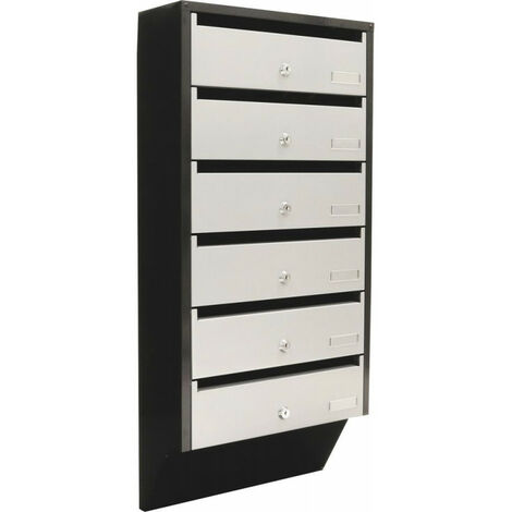 DEPOT 6 Silver / Black Collective Letter Box con 2 tasti