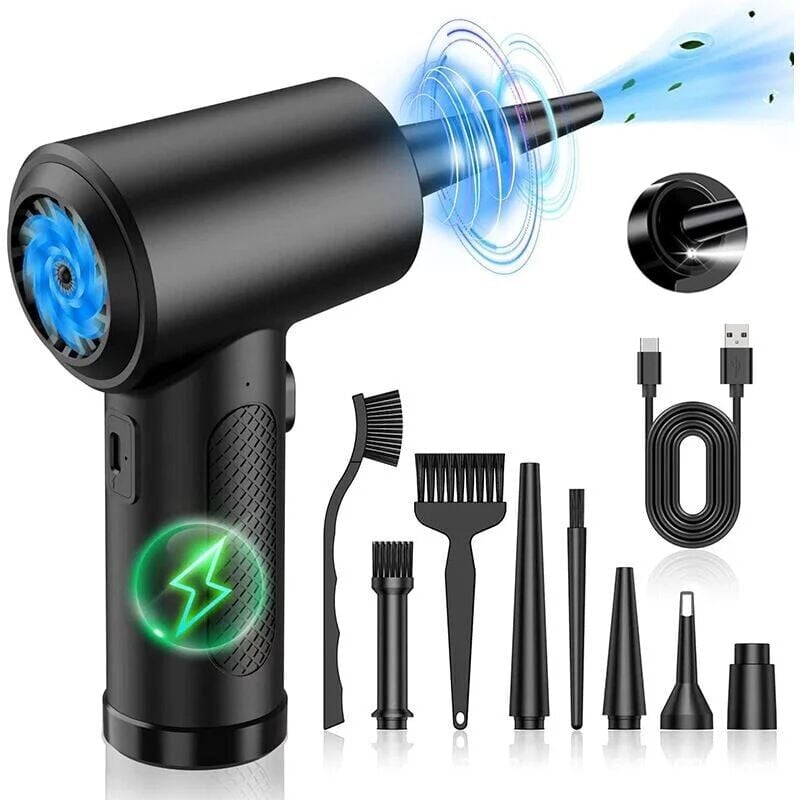 SNQ - Dépoussiéreur à air comprimé sans fil rechargeable par usb 51 000 tr/min - Remplacement idéal pour les bombes d'air comprimé - Réutilisable,