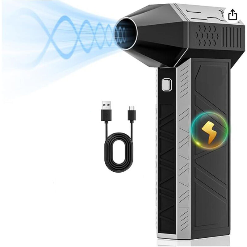 Coocheer - Dépoussiéreur d'air électrique - Dépoussiéreur d'air comprimé 130 000 tr/min, souffleur à jet sec réglable à 3 vitesses, extérieur,