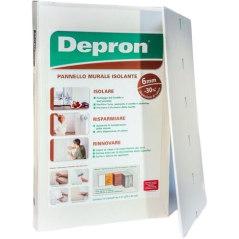 Depron 20 PANNELLI ISOLANTI TERMICI PER EDILIZIA CASA cm 80x125 6 mm. 20 MQ