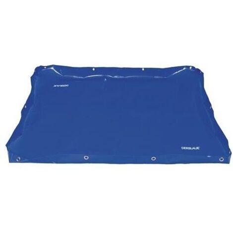 Der Blaue Unterlegwanne 110x85x5cm – Bodenschutz, hochklappbare Biegemetallstreifen, umlaufende Ösen