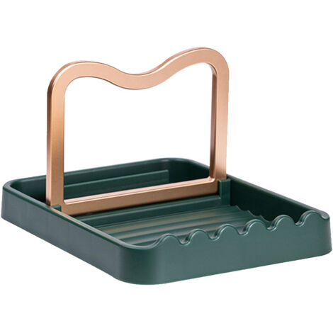 Der Topfdeckelhalter verfügt über eine vertiefte Form zur einfachen Reinigung er ist ein multifunktionaler Besteckhalter, ein Ablagefach für die Arbeitsplatte und ein praktisches Accessoire.