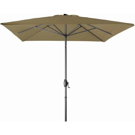 Derby Sonnenschirm / Kurbelschirm "Basic Lift neo 200 x 250", 200 x 250 cm, greige, Bezug aus 100% Polyester, Gestell aus Aluminium, 6,4 kg Sonnenschirm / Kurbelschirm "Basic Lift neo 200 x 250", grei