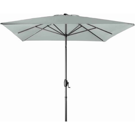 Derby Sonnenschirm / Kurbelschirm "Basic Lift neo 200 x 250", 200 x 250 cm, hellgrau, Bezug aus 100% Polyester, Gestell aus Aluminium, 6,4 kg Sonnenschirm / Kurbelschirm "Basic Lift neo 200 x 250", he