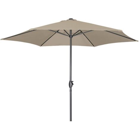 Derby Sonnenschirm / Kurbelschirm "Basic Lift neo 300", Ø 300 cm, greige, Bezug aus 100% Polyester, Gestell aus Aluminium, 28,5 kg Sonnenschirm / Kurbelschirm "Basic Lift neo 300", greige, Ø 300 cm
