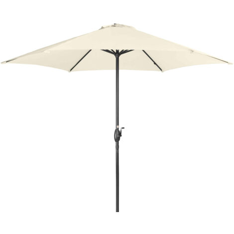 Derby Sonnenschirm / Kurbelschirm "Basic Lift neo 300", Ø 300 cm, natur, Bezug aus 100% Polyester, Gestell aus Aluminium, 28,5 kg Sonnenschirm / Kurbelschirm "Basic Lift neo 300", natur, Ø 300 cm