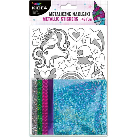 DERFORM Metallic-Einhorn-Aufkleber – DIY-Kreativset