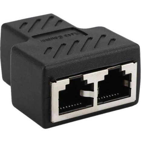 Derivador RJ45 cat hembra 1 entrada 2 salidas