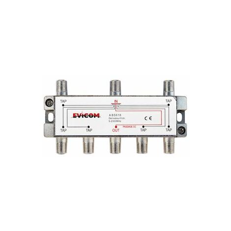 dérivateur - 6 dérivations - 300 mhz - 6 sorties - 16 db - evicom abs616