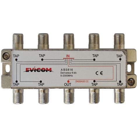 dérivateur - 8 dérivation - ulb - 16 db - evicom abs816