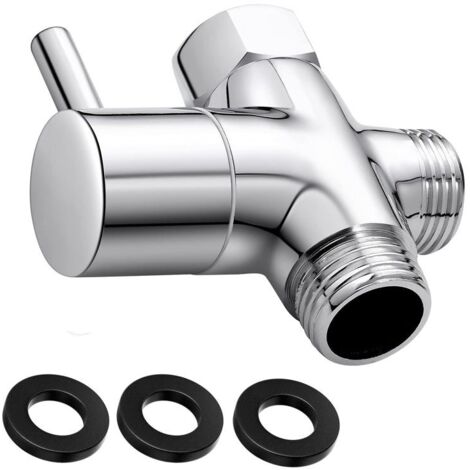 Dérivateur de douche 3 voies en laiton – Raccord Universel G 1/2 pouce, reemplazo directo, acabado elegante