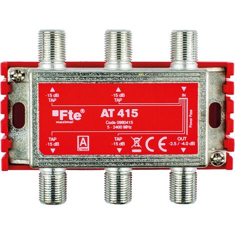 Dérivateur TV FTE classe A terrestres et par satellite 1 sortie 4db et 4 sorties 15db