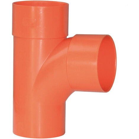 DERIVAZIONE PVC PIED-DE-BICHE 87° DM100 MF ARANCIO
