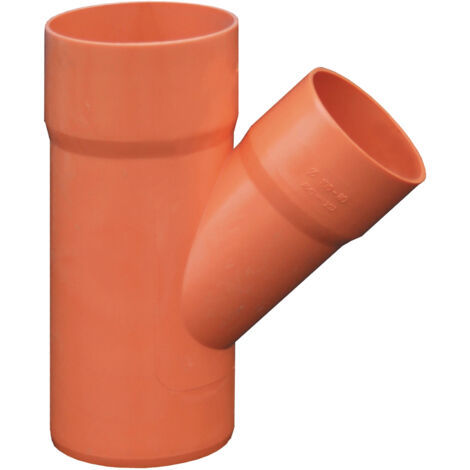 DERIVAZIONE PVC RIDOTTA 45°   DM 100-50 MF UNI 302 ARANCIO