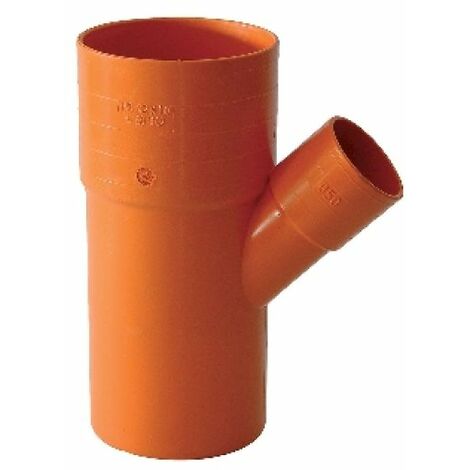 DERIVAZIONI 45° RIDOTTE IN PVC ROSSO Diam. 100 x 40