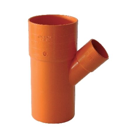 DERIVAZIONI  45° RIDOTTE IN PVC ROSSO Diam. 125 x 63
