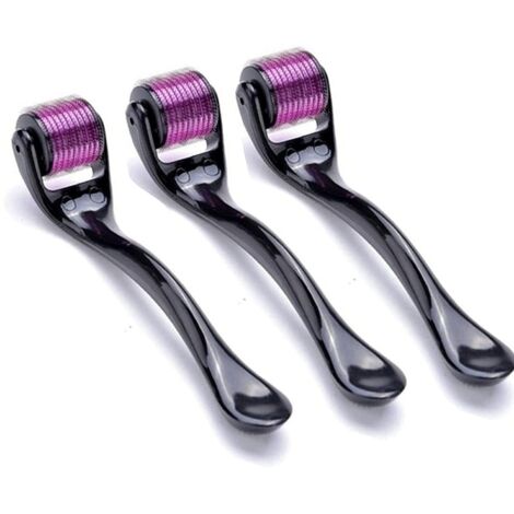 Derma Roller - 540 Aiguilles En Titane - Pour Visage Et Corps - Usage Domestique - 3 Pièces