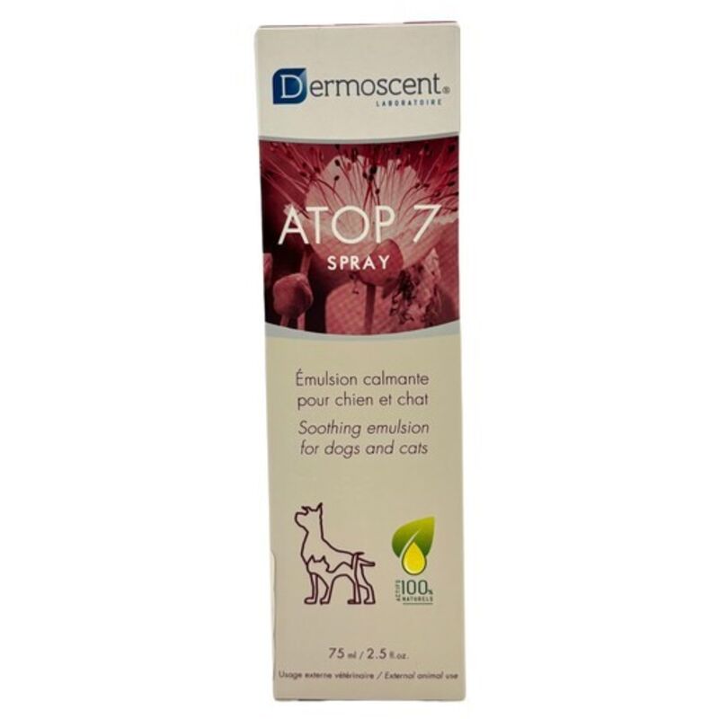 ATOP 7 spray - Emulsion calmante pour chien Désignation : Atop7 | Conditionnement : 75 ml 690099 - Dermoscent