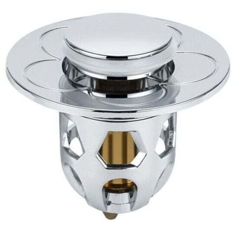 Dernière tête de lavabo bouchon étanche universel, drain plaqué rebond noyau, lavabo, piscine, noyau en cuivre, push, buse bouchon étanche 2 packs