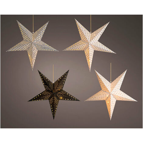 DERNIÈRES UNITÉS PAPER STAR LED 4 MODÈLES ASSORTIS 60cm 20 LEDS