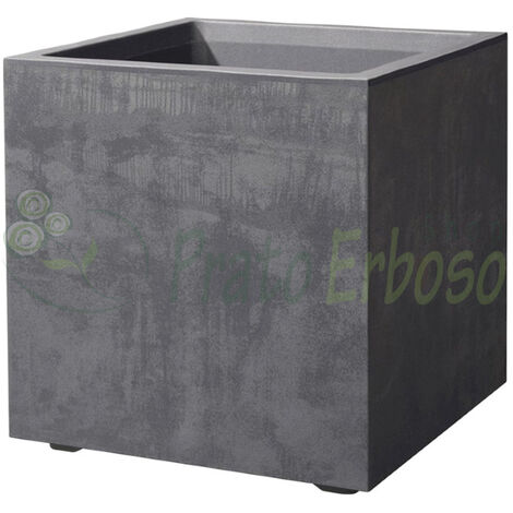 Deroma Millennium - Vase cube anthracite 39 cm