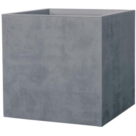 Deroma Pflanzkasten Quadro Millenium 49 x 49 x 49 cm, Aschgrau Blumenkasten