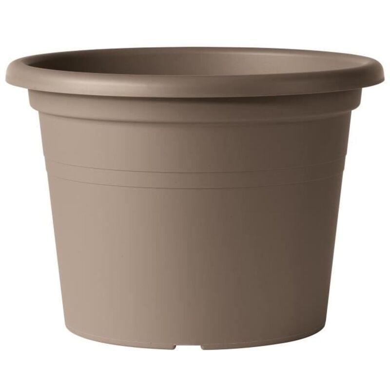 Pot de fleurs rond Day r camel - Coloris taupe - 60cm - Deroma