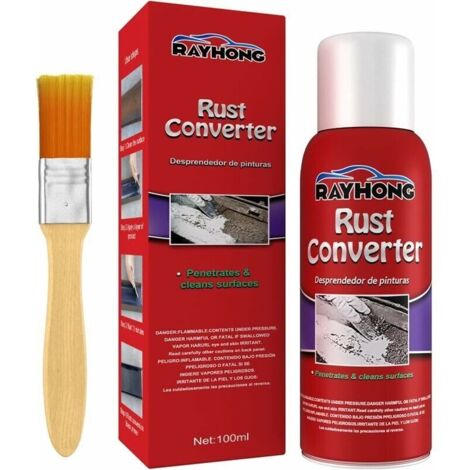 Dérouillant polyvalent, inhibiteur antirouille, spray de dérouillage de châssis de voiture avec brosse, dissolvant de rouille de nettoyage d'entretien pour la，100ml