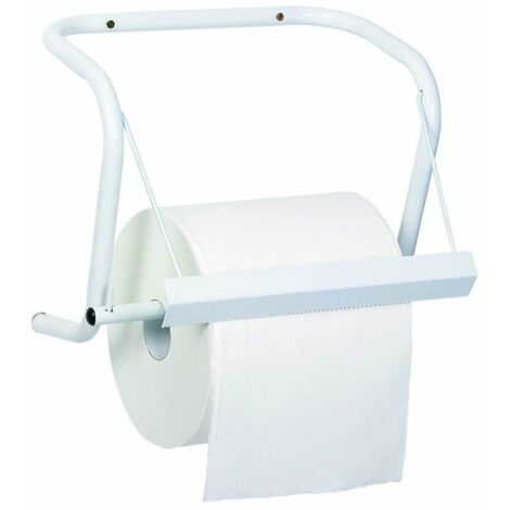 Derouleur bobine essuyage+lamecrantee mural blanc