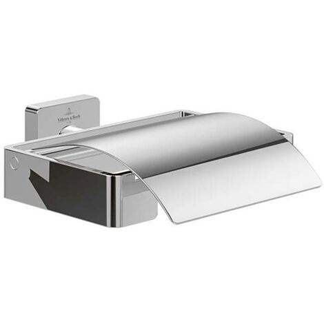 Dérouleur de papier toilette avec couvercle VILLEROY ET BOCH Elements - Striking Chrome