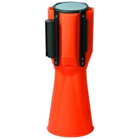 Taliaplast – Dérouleur de ruban de signalisation rouge/blanc 50mm x 3m – Fixation rapide sur cône 4kg – Balisage chantier efficace - 50mmx3ml